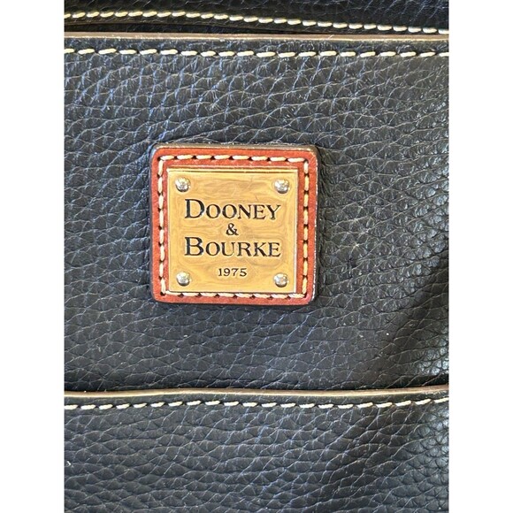 Dooney & Bourke 1975 Large Lexington Bag Purse Tote: Black Pebble Grain - Picture 2 of 11